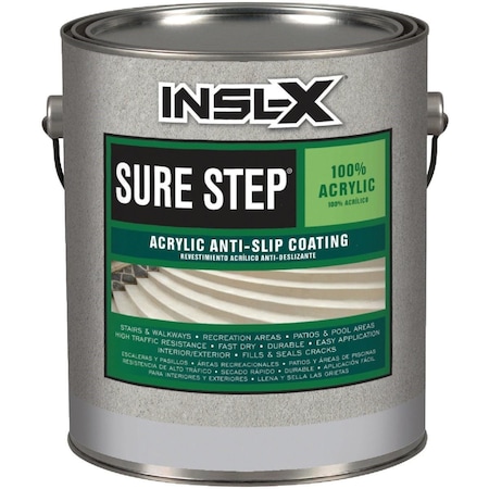 Insl-X Sure Step Light Gray Skid Resistant Concrete Paint, 1 Gal. SU0310092-01